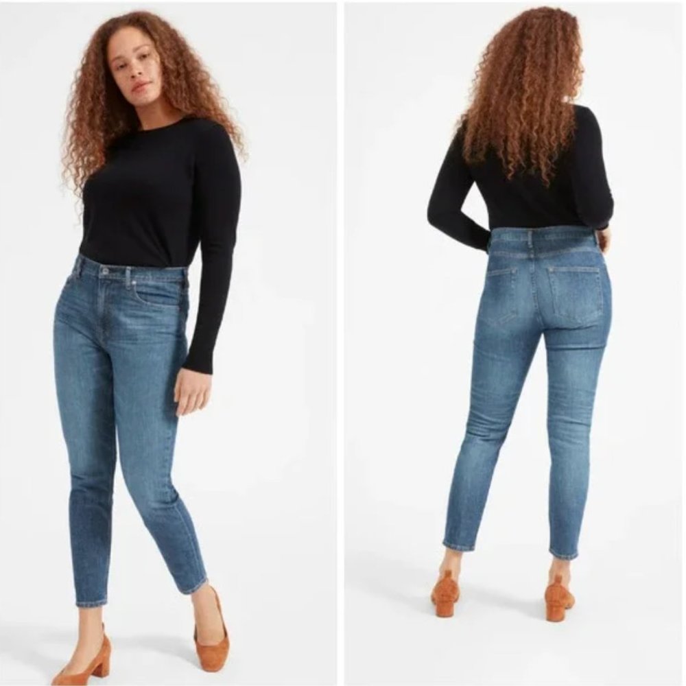 Everlane The High Rise Skinny Jeans – Blue Medium Wash, Size 28 Ankle